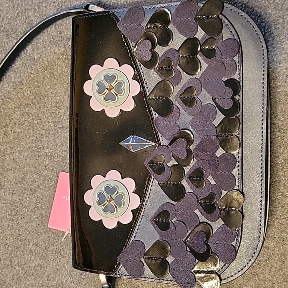 Kate Spade med. flap shoulder/crossbody bag Zibbi nightcap, blue owl - Picture 8 of 13